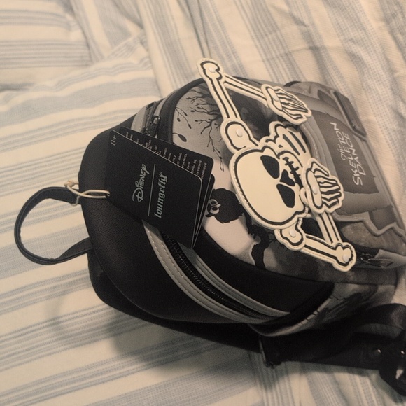 Disney Loungefly Skeleton Dance Black and Gray Backpack - Picture 2 of 3